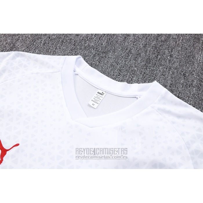 Chandal del AC Milan Manga Corta 2023-2024 Blanco - Pantalon Corto